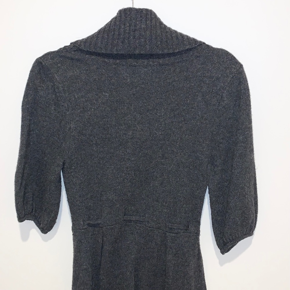 Kaisely Gray Wool Cowl Neck Sweater Dress - Picture 11 of 12